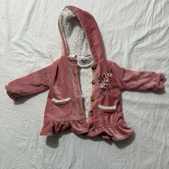 Baby Girls 6 Month Shirt Outfit Bundle Yellow Plaid Gingham Floral - Picture 6 of 7